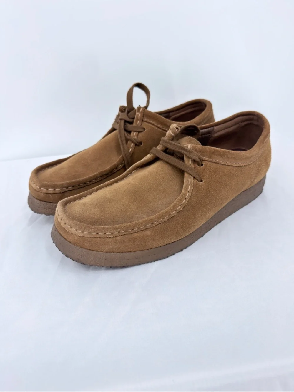 Clarks Originals Wallabee Suede Shoes Brown Crepe Sole Men’s Size 8